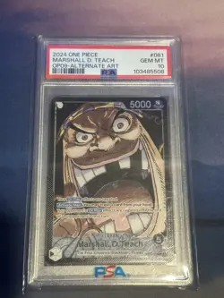 2024 ONE PIECE OP09-EMPERORS IN THE NEW WORLD #081 MARSHALL D. TEACH PSA 10 - Image 1