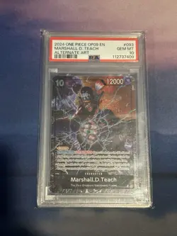 2024 ONE PIECE MARSHALL D. TEACH OP09 ENGLISH SR ALT ART OP09-093 PSA 10 - Image 1