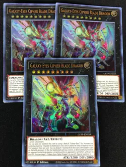 YUGIOH GALAXY EYES CIPHER BLADE DRAGON GFTP-EN059 1ST ULTRA X3 (NM) - Image 1