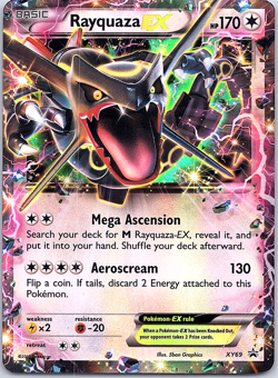 Rayquaza EX (Shiny) XY69 XY Holo *DMG - Image 1