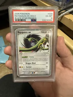 2006 POKEMON BLACK STAR PROMOS #039 RAYQUAZA EX-HOLO PSA 6 - Image 1