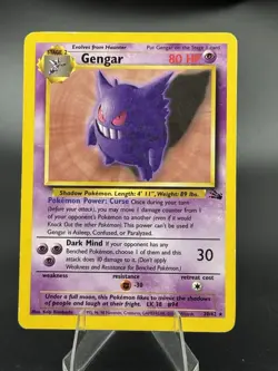 Gengar - 20/62 - Fossil Unlimited 1999 - WOTC - Non Holo - HP - Pokemon TCG - Image 1