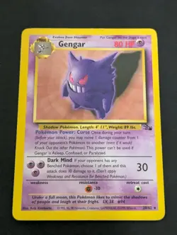 Gengar 20/62 Non Holo Fossil Pokemon TCG LP Unlimited - Image 1