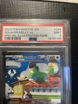 Pokemon TCG Paldea Evolved Squawkabilly EX Card 264/193 SIR PSA 9 - Image 2