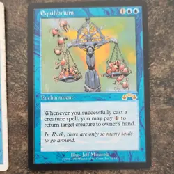 Magic: The Gathering Stasis Equilibrium Propaganda x2 Tempest Blue Enchantment - Image 2