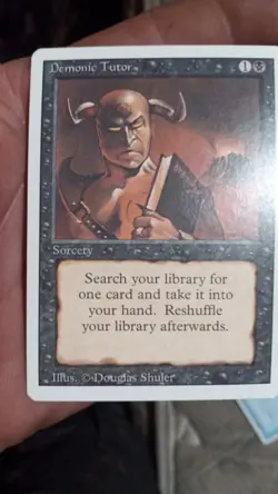 MTG Magic the Gathering Revised Edition Demonic Tutor EX Excellent condition - Image 1