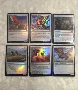 MTG White Foil Lot (6) - Tarkir Dragonstorm - Bearer of Glory, Rebellious Strike - Image 1