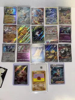Pokemon TCG Lot Of 18 Cards, Rares, Full Arts, Masterball, Slab, Pocket Monster - Image 1