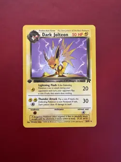 Dark Jolteon 38/82 1st Edition Uncommon Team Rocket Pokemon Card LP - Image 1