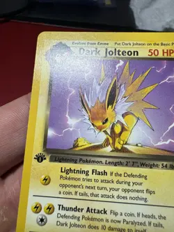 Dark Jolteon 38/82 1st Edition Uncommon Team Rocket Pokemon Card LP - Image 3