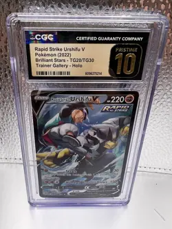 🔥RAPID STRIKE URSHIFU V Pristine 10 2022 POKEMON SWSH BRILLIANT STARS #TG20🔥 - Image 1