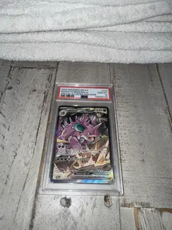 Pokemon TCG Destined Rivals Team Rockets Nidoking EX Card 233/182 Sir PSA 10 - Image 1