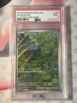 Pokemon Bulbasaur 166/165 Illustration Rare 151 #166 MINT PSA 9 - Image 1