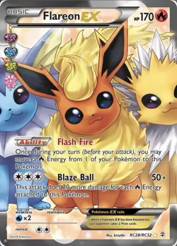 Pokemon Flareon EX Full Art Holo RC28 Generations Radiant Collection PSA 9 2016 - Image 3
