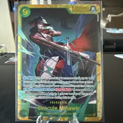 Bandai Dracule Mihawk OP14-119 Secret Rare Foil Character Card One Piece English - Image 1