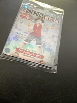 One Piece Monkey D Luffy College Basketball US Voyage Promo Card Sealed UConn - Image 4