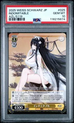 2025 WEISS SCHWARZ JPN AZUR LANE VOL.2 #025 INDOMITABLE PSA 10 - Image 1