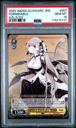 2022 WEISS SCHWARZ JPN AZUR LANE #007 FORMIDABLE PSA 10 - Image 1