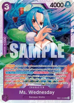 Ms. Wednesday EB01-034 English SR Extra Booster: Memorial Collection One Piece - Image 1