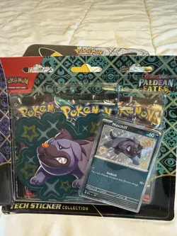 Paldean Fates Tech Sticker Collection Pokemon Tcg 3 Pack Blister Lot of 2 Sealed - Image 2