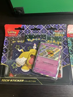 Paldean Fates Tech Sticker Collection Pokemon Tcg 3 Pack Blister Lot of 2 Sealed - Image 2