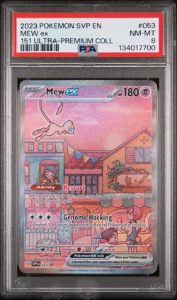 2023 POKEMON SVP EN-SV PROMO 151 ULTRA-PREMIUM COLLECTION #053 MEW EX PSA 8 - Image 1