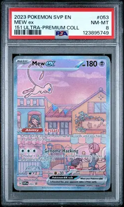 2023 POKEMON SVP EN-SV PROMO 151 ULTRA-PREMIUM COLLECTION #053 MEW EX PSA 8 - Image 1