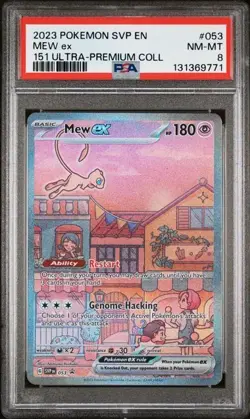 2023 POKEMON SVP EN-SV PROMO 151 ULTRA-PREMIUM COLLECTION #053 MEW EX PSA 8 - Image 1