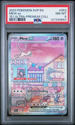 2023 POKEMON SVP EN-SV PROMO 151 ULTRA-PREMIUM COLLECTION #053 MEW EX PSA 8 - Image 1