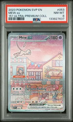 2023 POKEMON SVP EN-SV PROMO 151 ULTRA-PREMIUM COLLECTION #053 MEW EX PSA 8 - Image 1