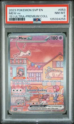 2023 POKEMON SVP EN-SV PROMO 151 ULTRA-PREMIUM COLLECTION #053 MEW EX PSA 8 - Image 1