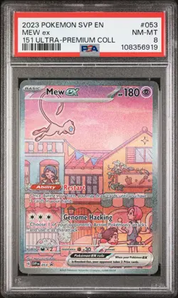2023 POKEMON SVP EN-SV PROMO 151 ULTRA-PREMIUM COLLECTION #053 MEW EX PSA 8 - Image 1
