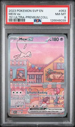 2023 POKEMON SVP EN-SV PROMO 151 ULTRA-PREMIUM COLLECTION #053 MEW EX PSA 8 - Image 1