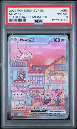 2023 POKEMON SVP EN-SV PROMO 151 ULTRA-PREMIUM COLLECTION #053 MEW EX PSA 8 - Image 1