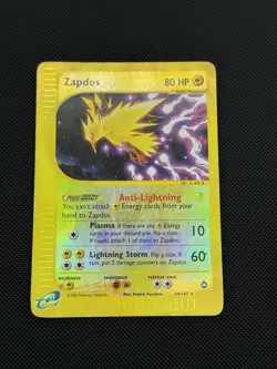 Zapdos 044/147 Aquapolis Reverse Holo Heavily Played Damaged Creased - Image 3