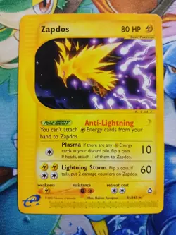 Pokemon TCG Zapdos 044/147 Aquapolis Regular Rare - Image 1