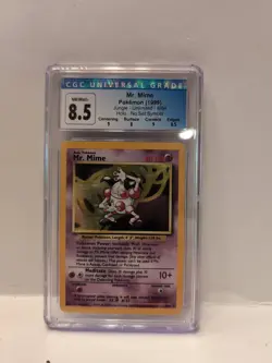 1999 Pokemon Jungle #6 Mr. Mime Holo No Symbol Error CGC 8.5 NM/Mint+ - Image 1