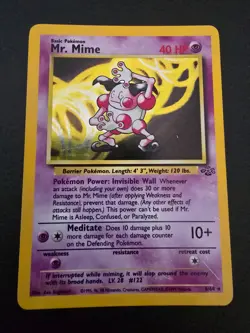 Near Mint! 1999 Jungle Mr. Mime Holo 6/64 Pokemon WOTC LP+ - Image 1