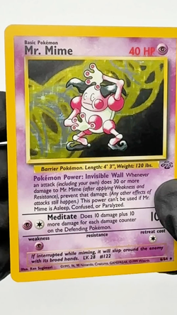 Mr. Mime 6/64 Near MINT+ Holo Rare Jungle Set 1999 Vintage Pokemon TCG - CLEAN! - Image 2