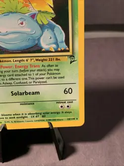 Pokemon TCG Venusaur #18/130 Base Set 2 Holo Rare 2000 VTG WOTC LP - Image 5