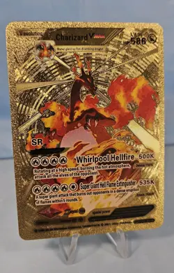 Pokemon Gold Foil Charizard VMAX V Evolution SMP 26-44 586 HP Card - Image 3