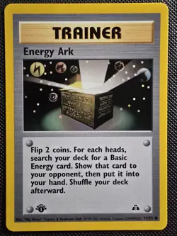Energy Ark 75/75 1st Edition Common Neo Discovery Pokemon Card 2001 WOTC First - Image 1