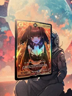 V card Rising Stars Lucy Pyre 10 holo 1st Edition Full art Rare - Image 2