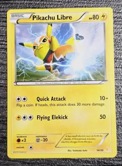 Pikachu Libre 14/30 Non-Holo XY Trainer Kit Pokemon Card TCG - Image 1