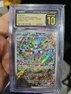CGC Pristine 10 Magneton 112/106 AR Super Electric Breaker sv8 Pokemon Card - Image 1