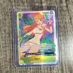 One Piece Nami OP08-106 Two Legends Full Art Foil Super Rare 5000 Power Card - Image 1