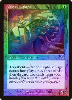 Cephalid Sage FOIL Torment NM Blue Uncommon MAGIC THE GATHERING CARD ABUGames - Image 1
