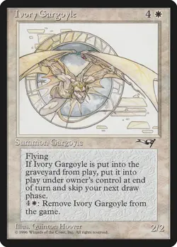 Ivory Gargoyle Alliances NM White Rare MAGIC THE GATHERING MTG CARD ABUGames - Image 1