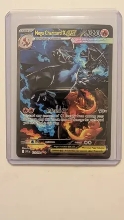 Mega Charizard X Ex 125/094 SIR Full Art Phantasmal Flames English Pokemon Card - Image 3