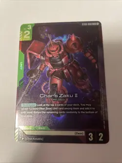 Char Zaku ii Gundam card Game ST03-006 LR - Image 1